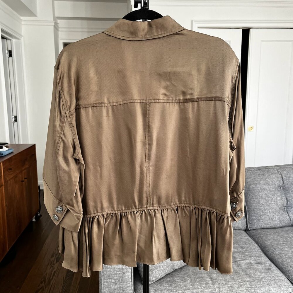 Cinq a Sept Helene Short-Sleeve Cropped Peplum Jacket - Picture 4 of 8